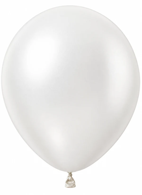 Metallic White balloon